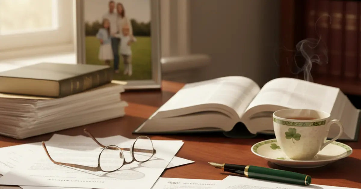 Executor duties in Ireland - legal documents on desk